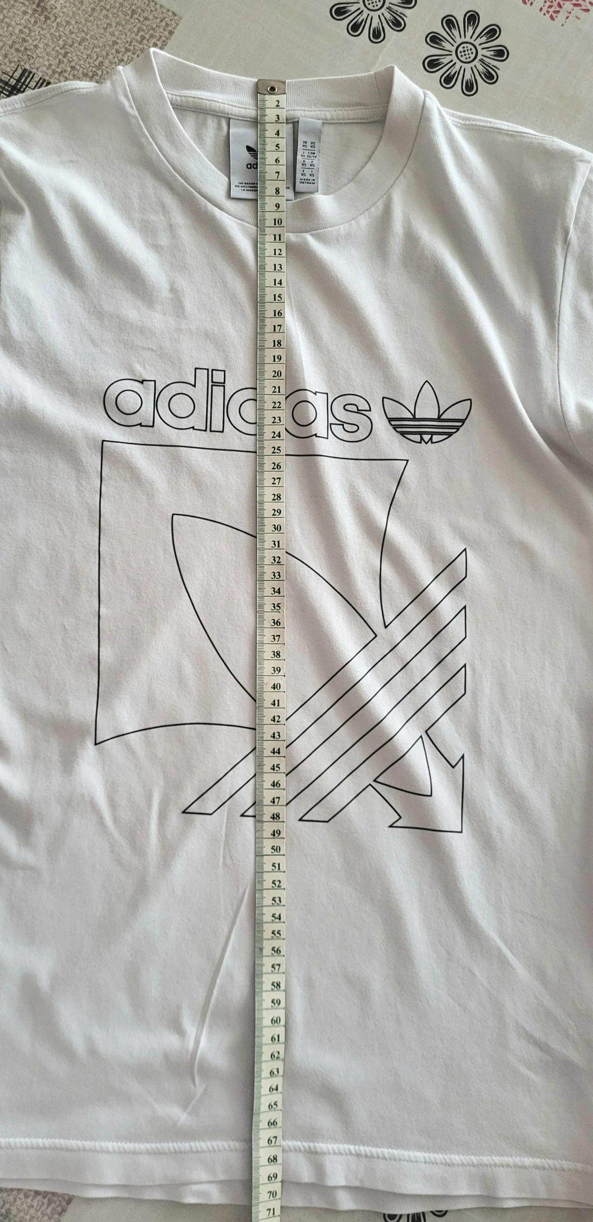 Adidas Originals T-Shirt TXS-White Background & Black Stripes Regular Fit-100%Cotton in VB – photo 11